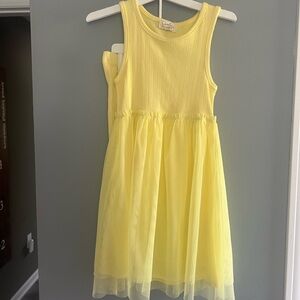 Yellow Sleeveless Kids Dress